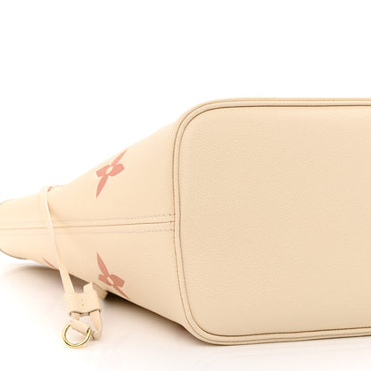 Louis Vuitton Empreinte Monogram Giant Neverfull MM Creme Rose Trianon 10 of 11
