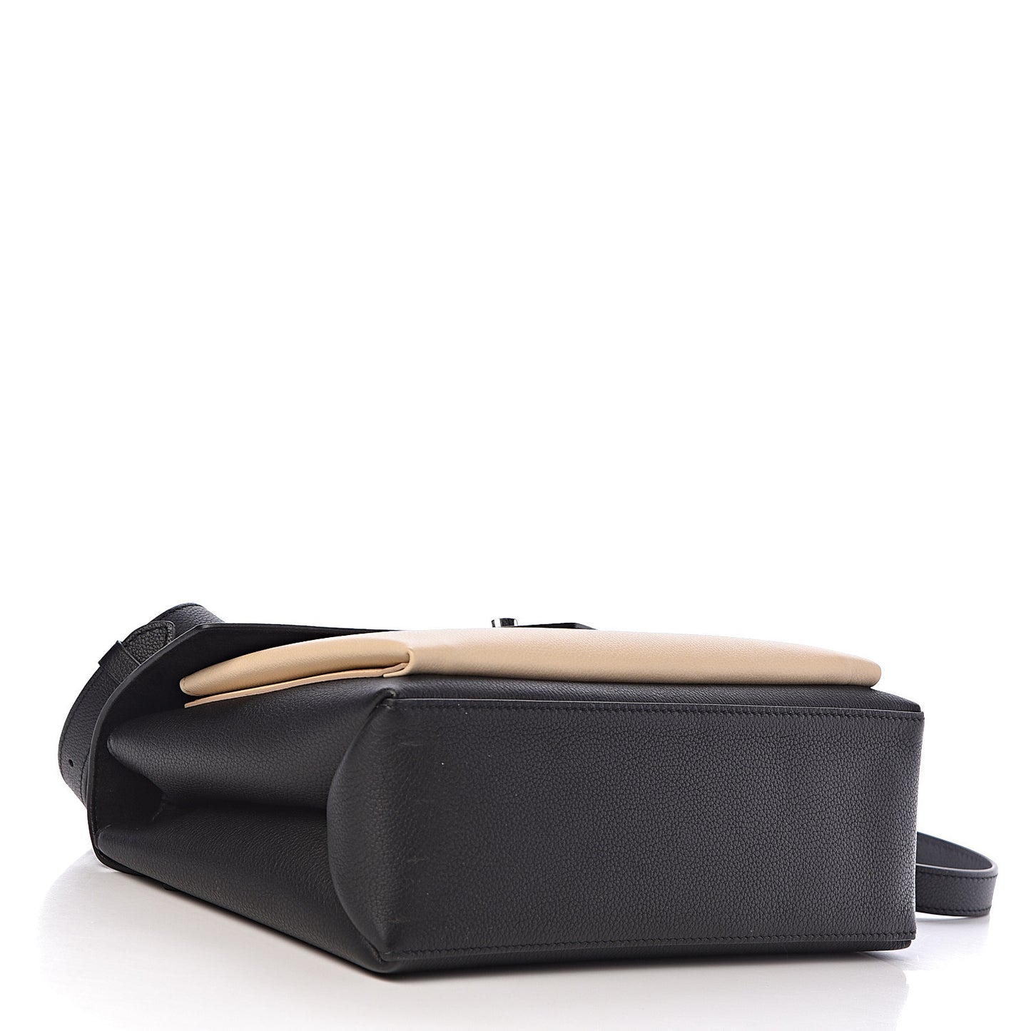 Soft Calfskin My Lockme Top Handle Vanille Black