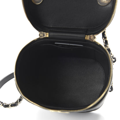 Chanel Lambskin Quilted Trendy Vanity Case Black 5 of 10