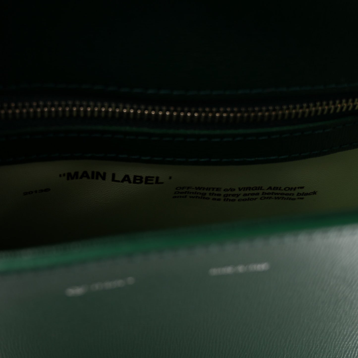 Saffiano Mini Binder Clip Bag Green