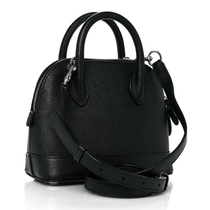 Balenciaga Signature Grained Calfskin Logo XXS Ville Top Handle Bag Black 3 of 11