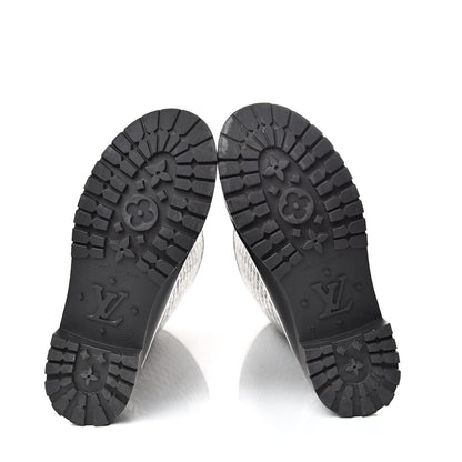 Louis Vuitton Rubber Embossed Monogram Splash Rain Boots 37 Black 7 of 13