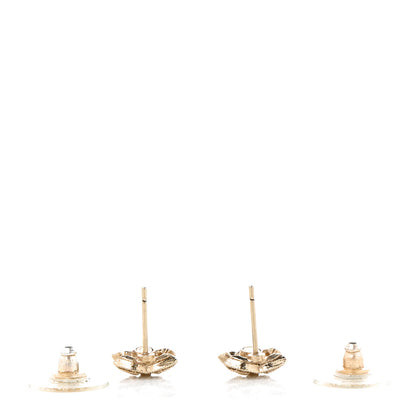Chanel Crystal CC Earrings Gold 5 of 6