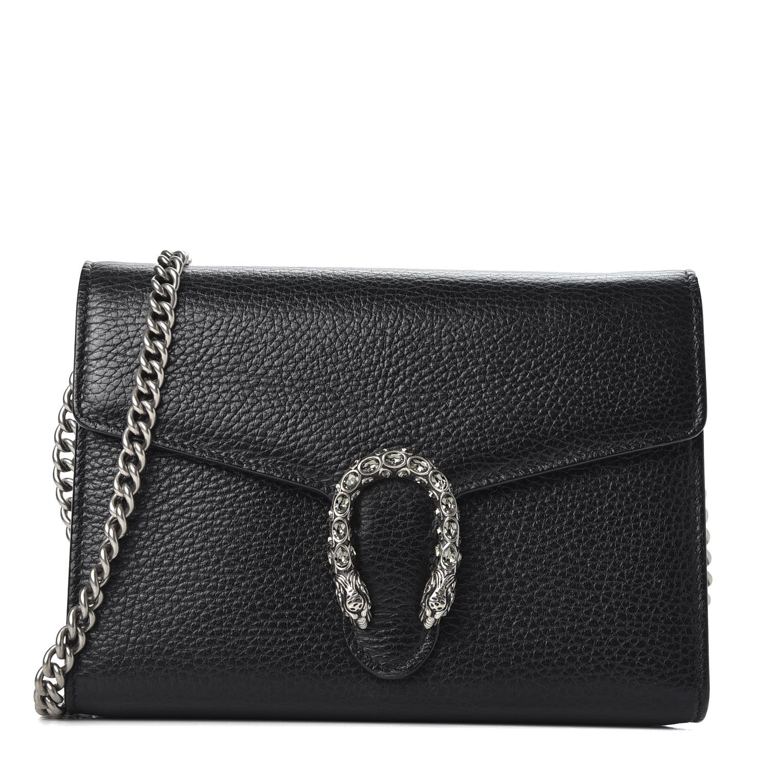 Gucci Calfskin Mini Dionysus Chain Wallet Black 1 of 10