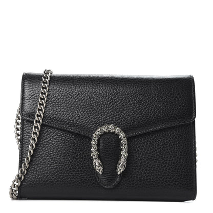 Gucci Calfskin Mini Dionysus Chain Wallet Black 1 of 10