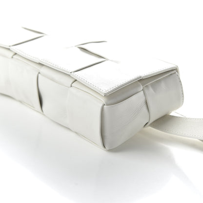 Bottega Veneta Paper Calfskin Intrecciato Cassette Belt Bag White 7 of 9
