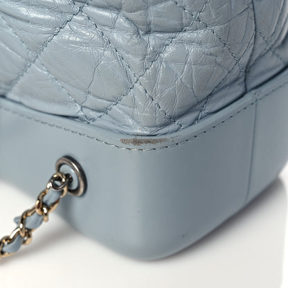 Chanel Aged Calfskin Quilted Small Gabrielle Backpack Light Blue 14 of 14