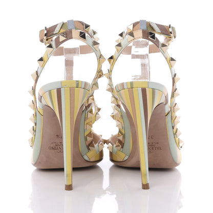 Valentino Garavani Nappa Native Couture 1975 Rockstud Ankle Strap 100mm Pumps 37.5 Multicolor 7 of 11