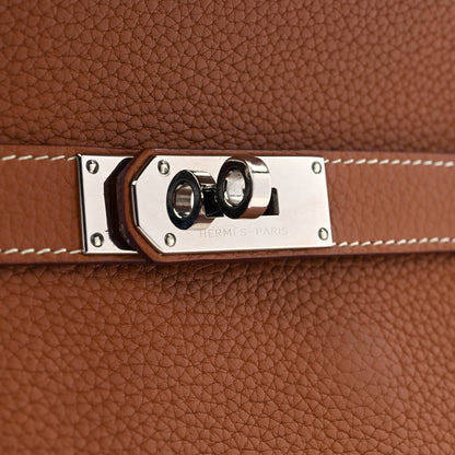 Hermes Taurillon Clemence Jypsiere 34 Gold 10 of 10