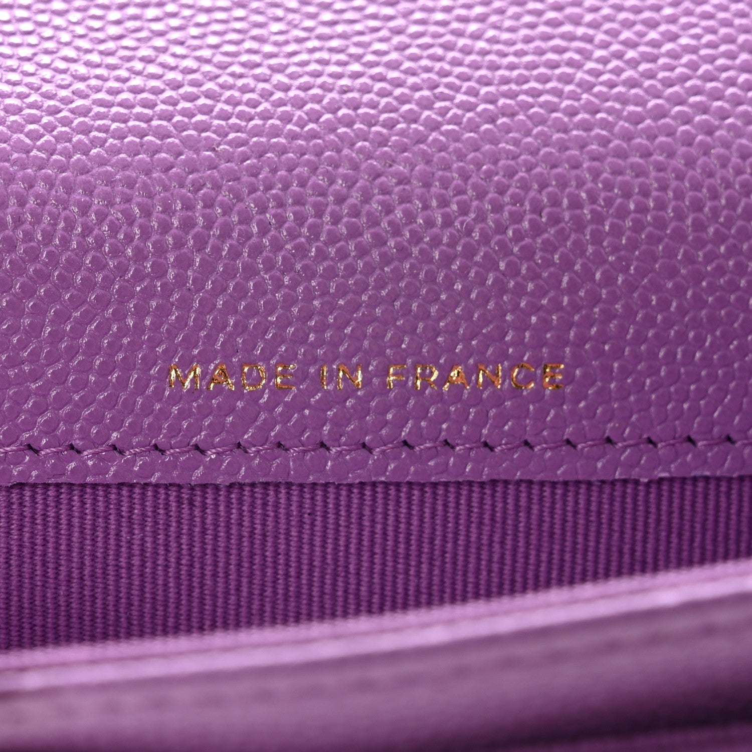 Chanel Caviar Quilted Flap Card Holder Wallet Purple 7 of 12