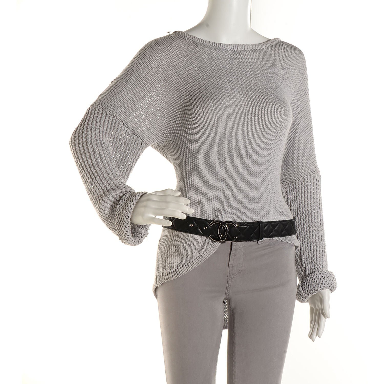 Chanel Lambskin Quilted CC Belt 80 32 Black 2 of 5