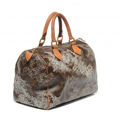 Louis Vuitton Monogram Dentelle Speedy 30 Silver 3 of 6