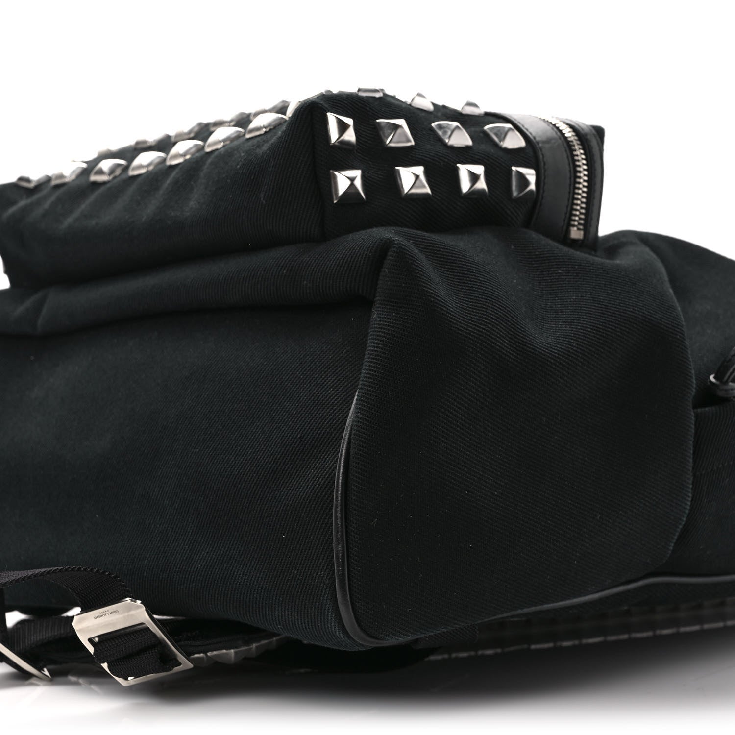 Saint Laurent Canvas City Studded Backpack Black 7 of 7