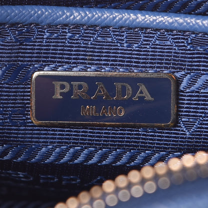 Prada Saffiano Mini Camera Crossbody Bag Azzurro 6 of 9