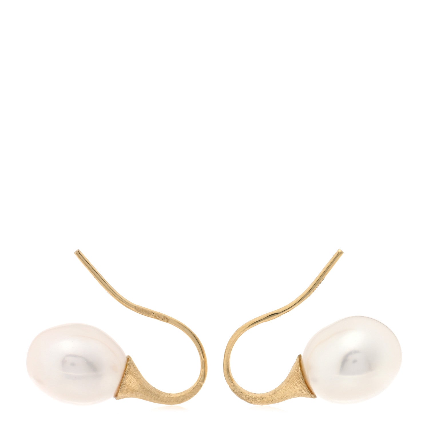 Marco Bicego 18K Yellow Gold Cultured Pearl Africa Drop Earrings 3 of 4