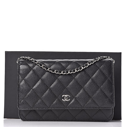 Chanel Caviar Quilted Wallet On Chain WOC Black 14 of 14