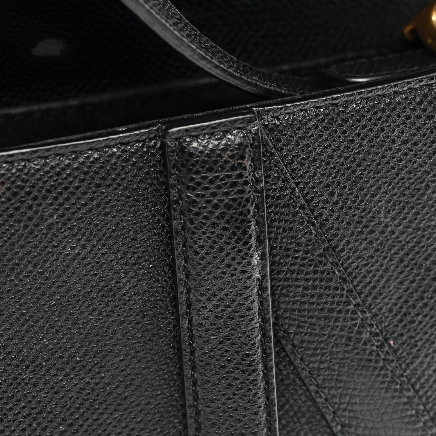 Christian Dior Grained Calfskin Mini Saddle Bag Black 11 of 11