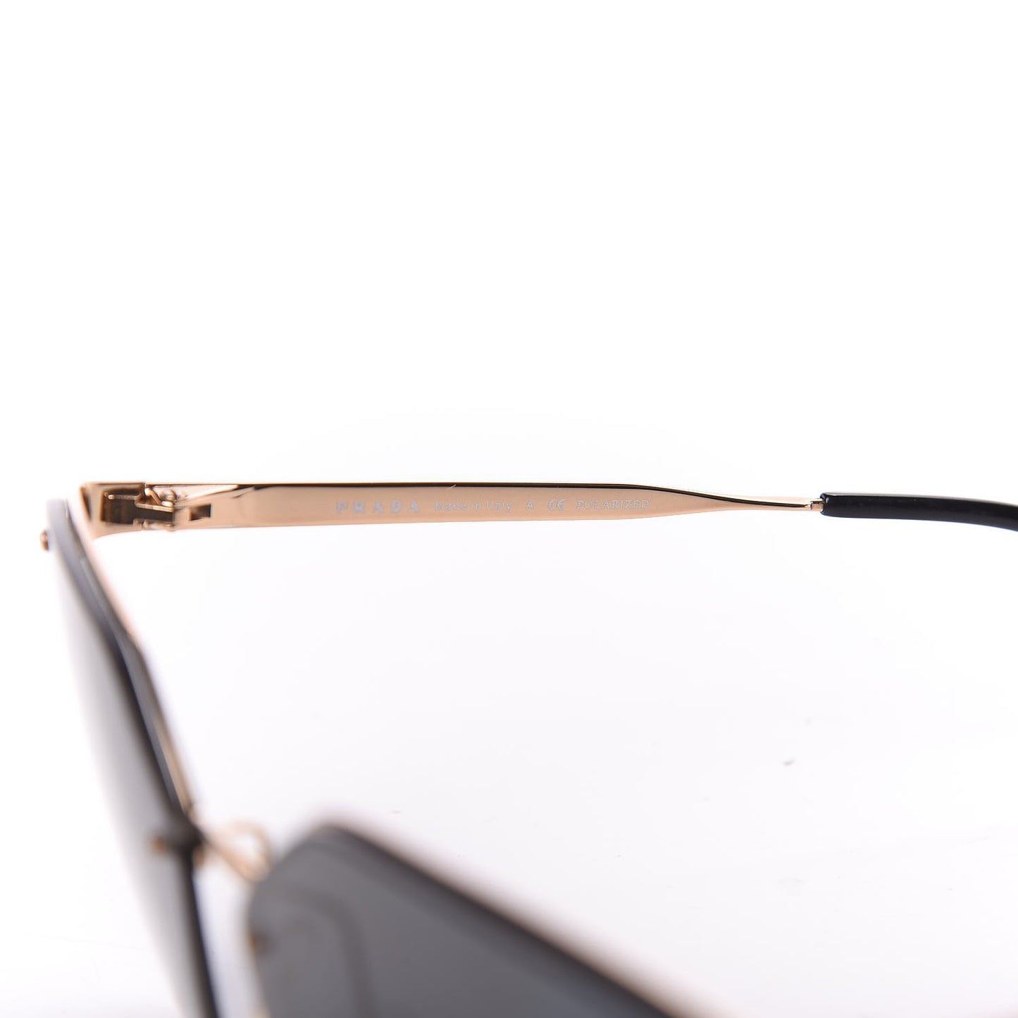 Metal Polarized Cat Eye Sunglasses SPR 68T Black