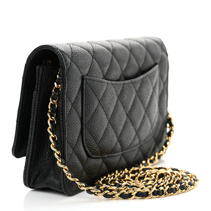 Chanel Caviar Quilted Wallet on Chain WOC Black 3 of 12