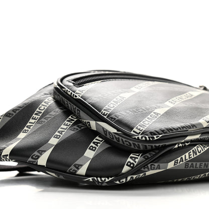 Balenciaga Smooth Calfskin Losange Monogram Explorer Belt Bag Black Grey 9 of 10