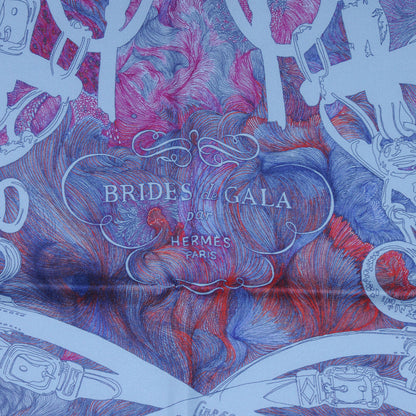 Hermes Silk Brides De Gala En Finesse Scarf 90 Indigo Ciel 2 of 5