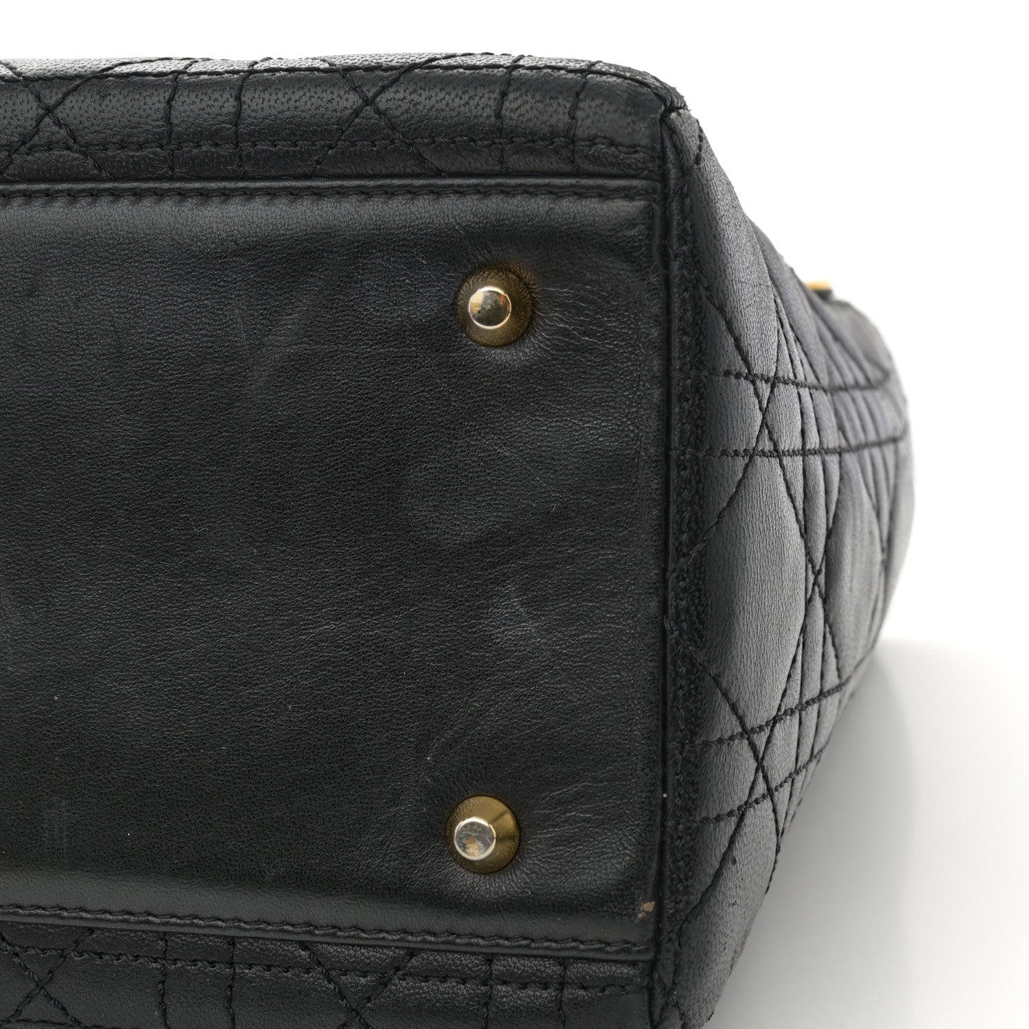Christian Dior Lambskin Cannage Medium Lady Dior Black 11 of 15