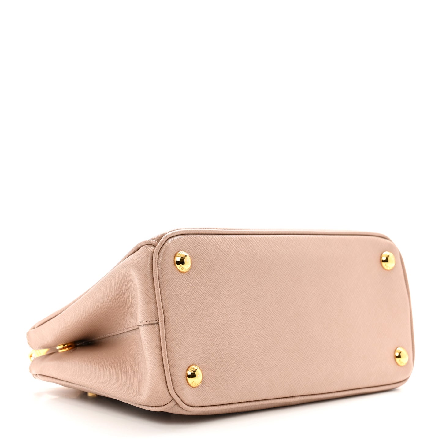 Saffiano Lux Mini Galleria Double Zip Tote Cipria