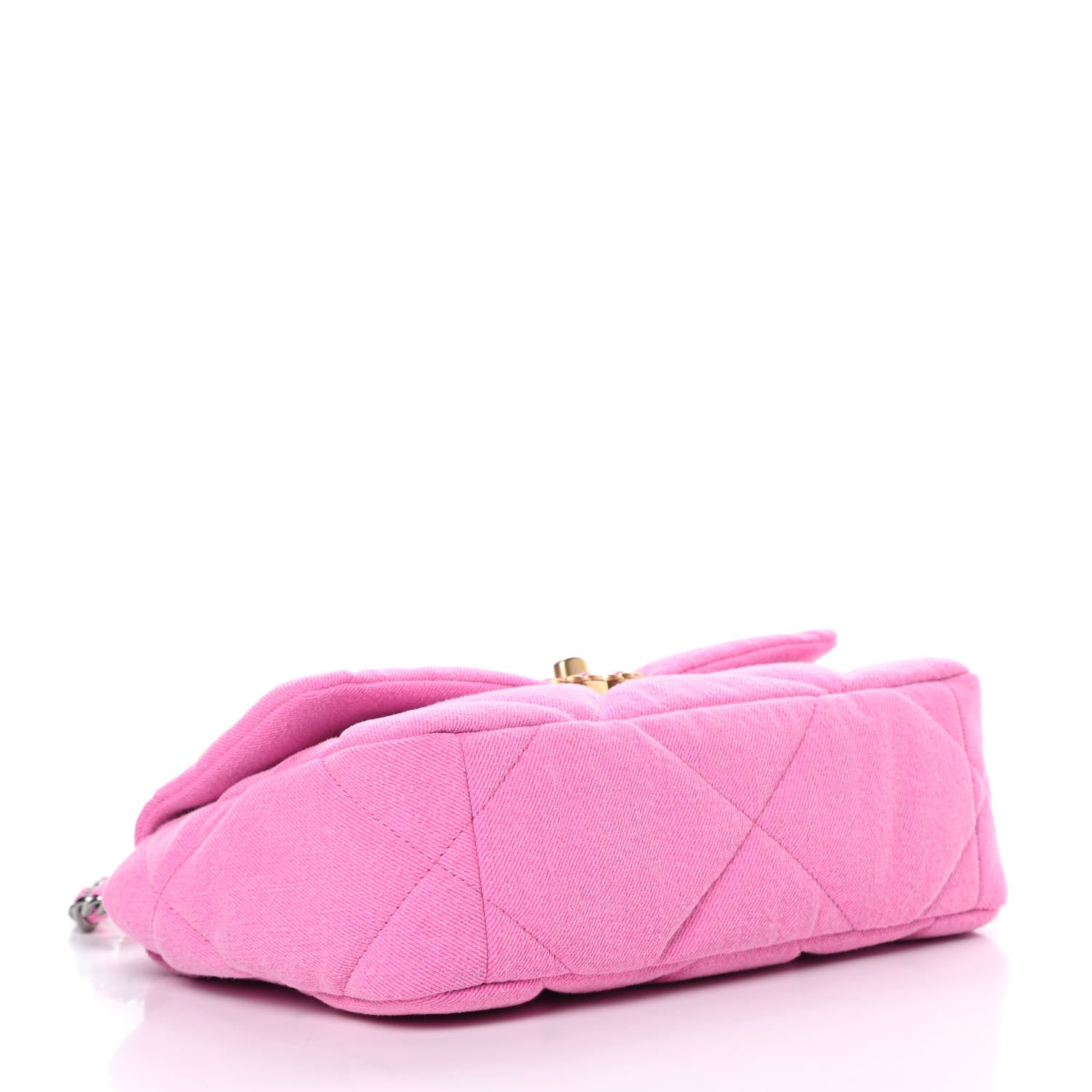 Chanel Denim Quilted Medium Chanel 19 Flap Neon Pink 4 of 10