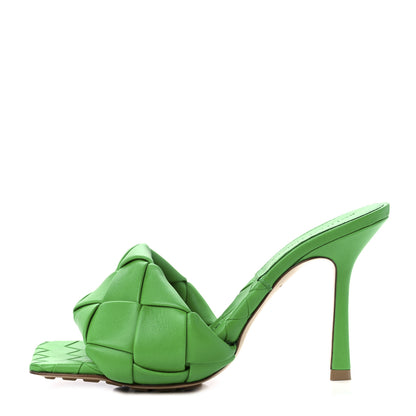 Bottega Veneta Nappa Maxi Intrecciato Lido 90mm Mule Sandals 37.5 Grass 1 of 7