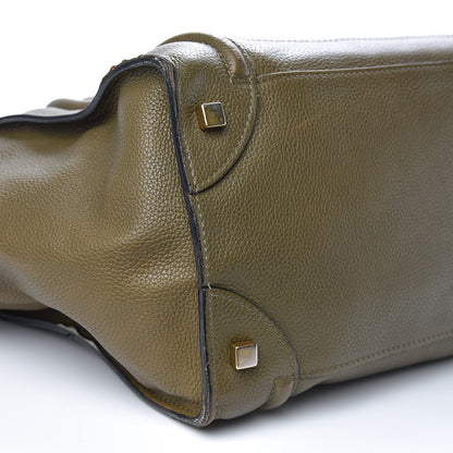 Celine Drummed Calfskin Mini Luggage Jungle 10 of 19
