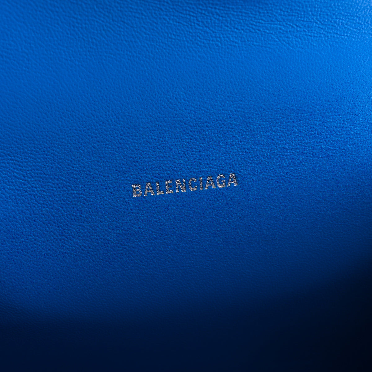 Balenciaga Shiny Box Calfskin Tonal B Hourglass Top Handle Bag XS Screen Blue 6 of 12