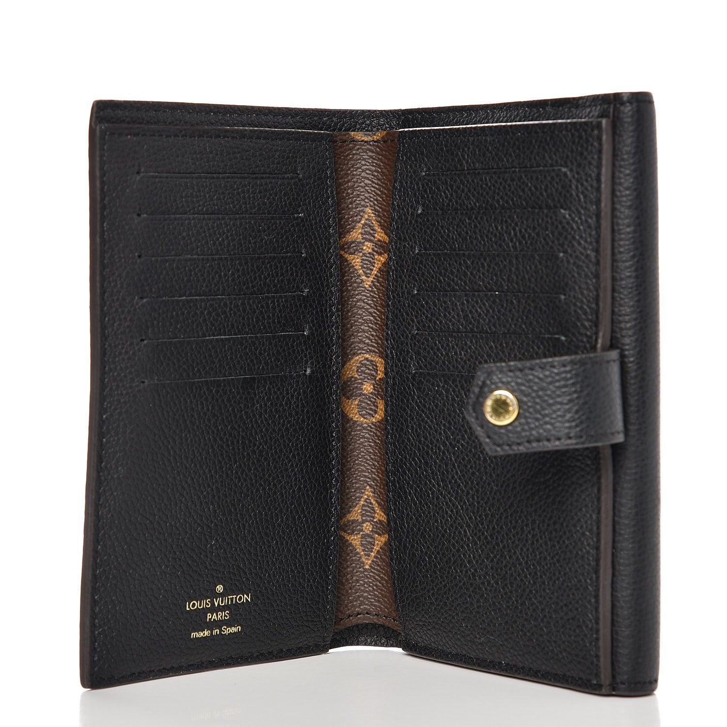 Louis Vuitton Monogram Pallas Compact Wallet Black 5 of 6