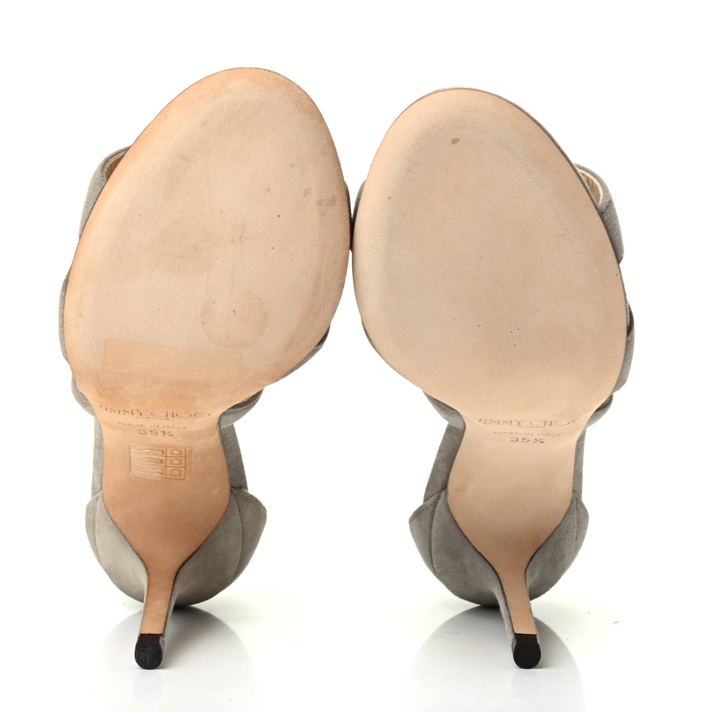 Suede Louise 85 Crisscross Sandals 35.5 Gray