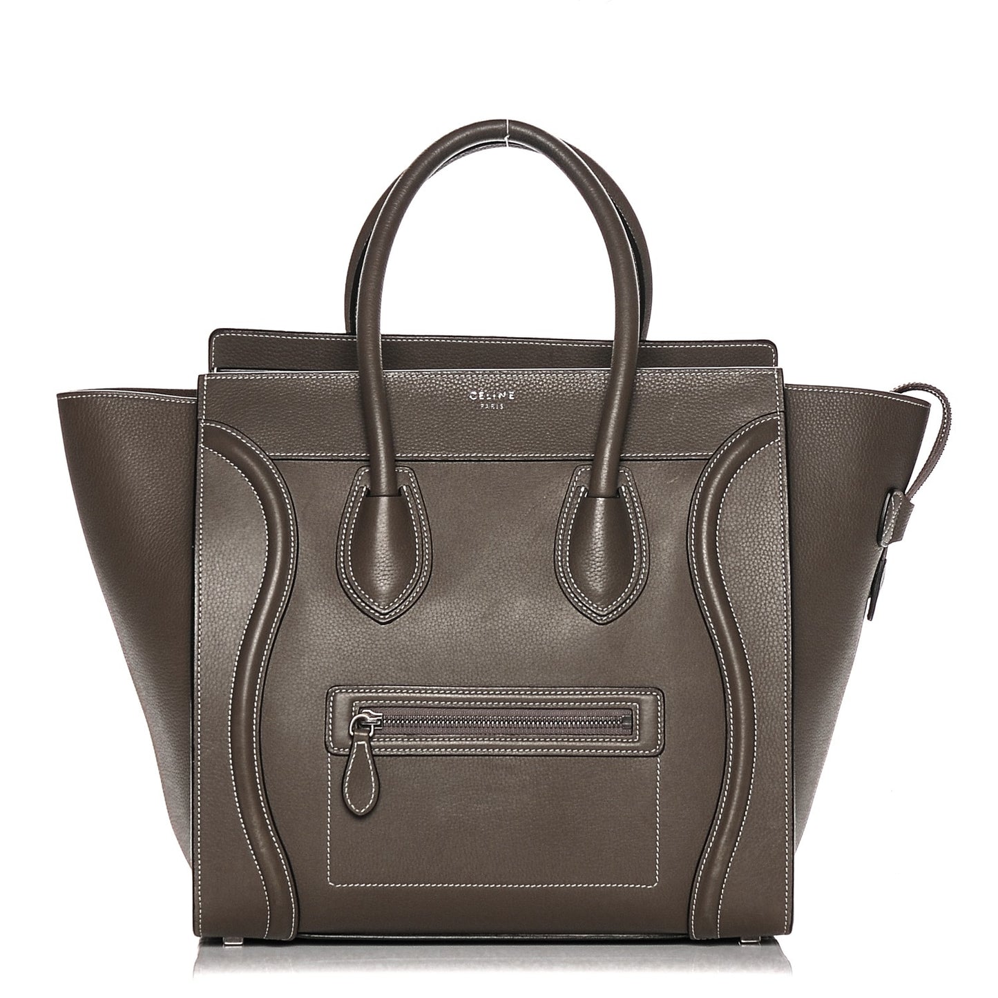 Drummed Calfskin Mini Luggage Souris