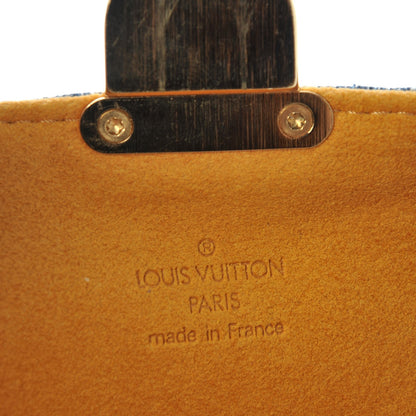 Louis Vuitton Monogram Denim Pochette Plat Clutch Blue 6 of 7