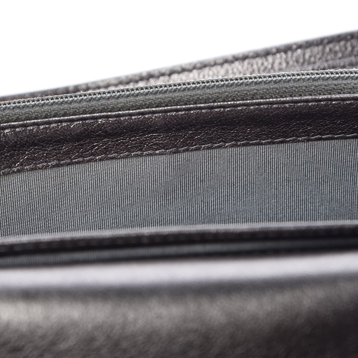 Calfskin Quilted Large Diamond CC Flap Wallet Dark Silver
