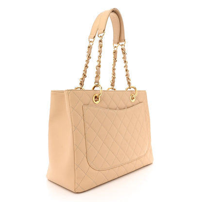 Chanel Caviar Quilted Grand Shopping Tote GST Beige Clair 3 of 16