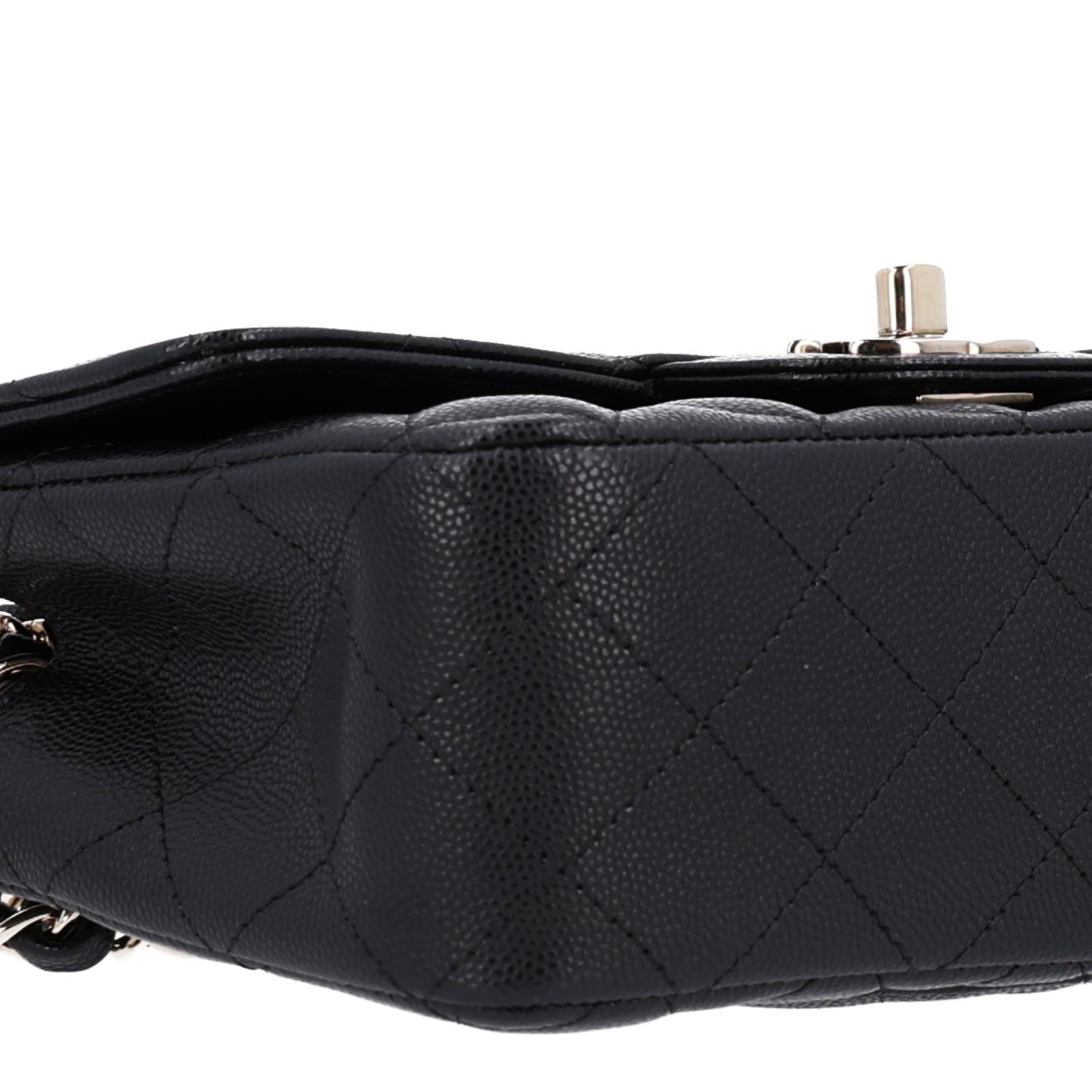 Caviar Quilted Mini Rectangular Flap Black