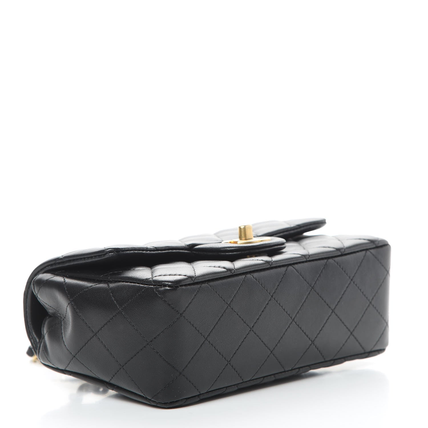 Chanel Lambskin Quilted Mini Rectangular Flap Black 4 of 12