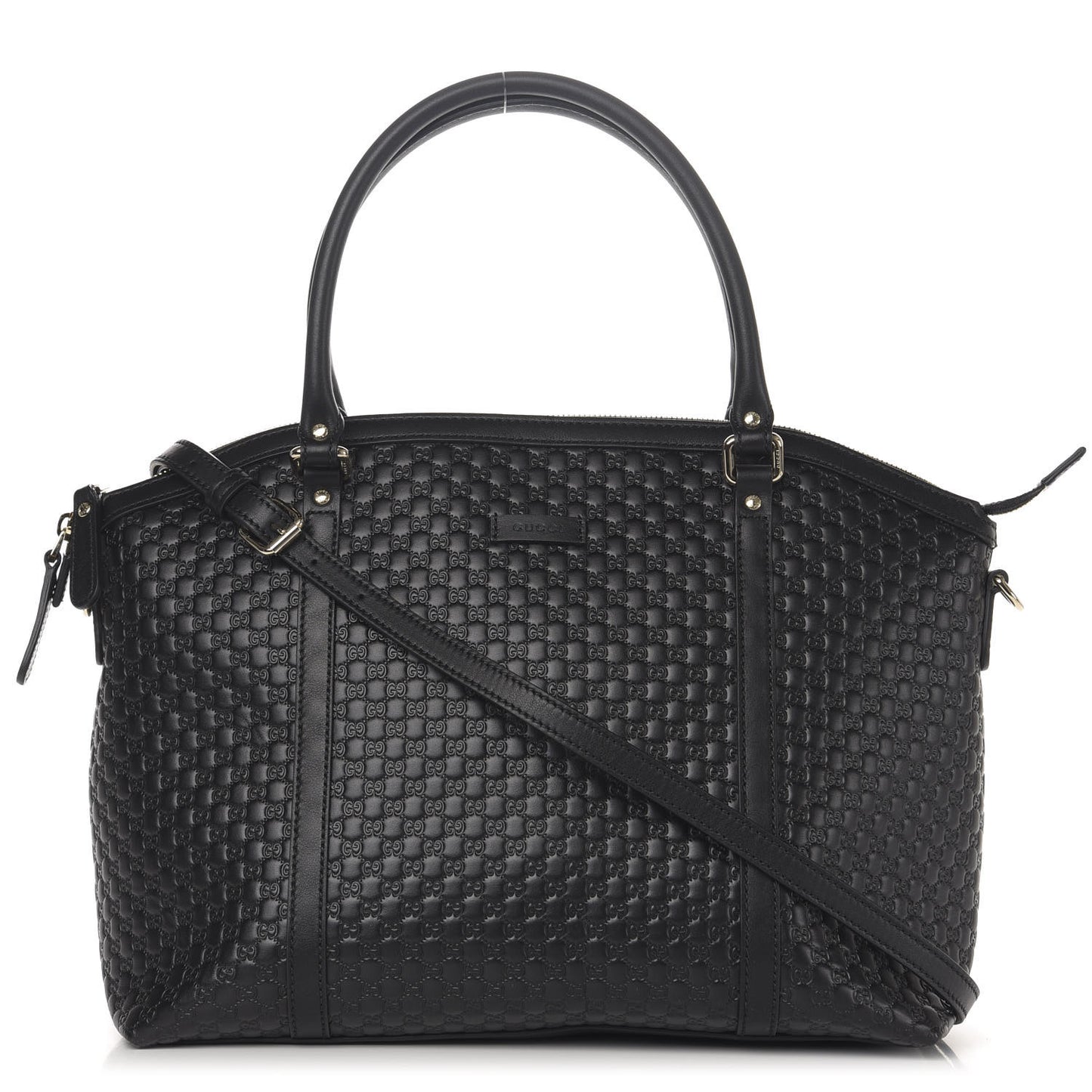 Soft Microguccissima Dome Satchel Black