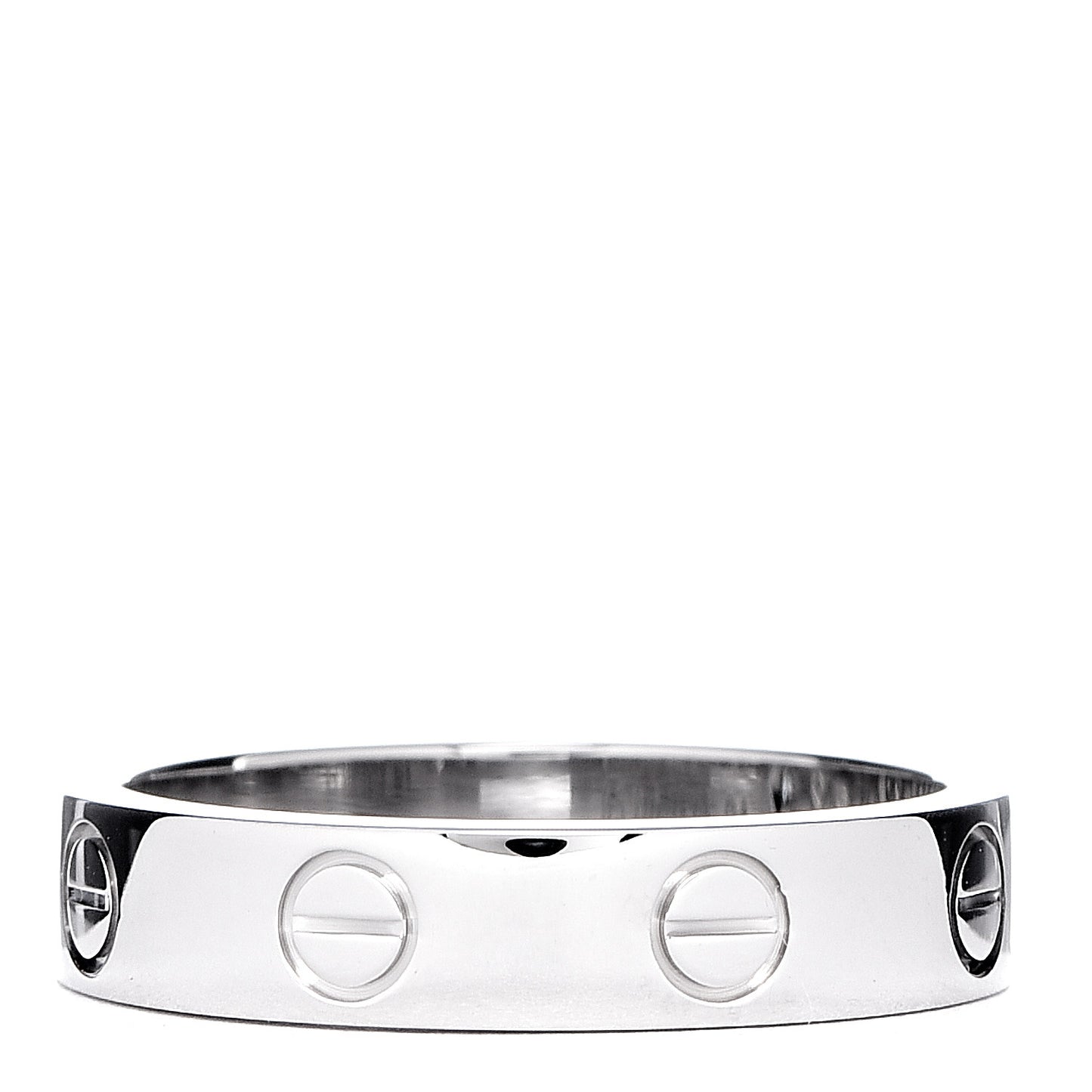 18K White Gold Diamond 4mm LOVE Wedding Band Ring 50 5.25