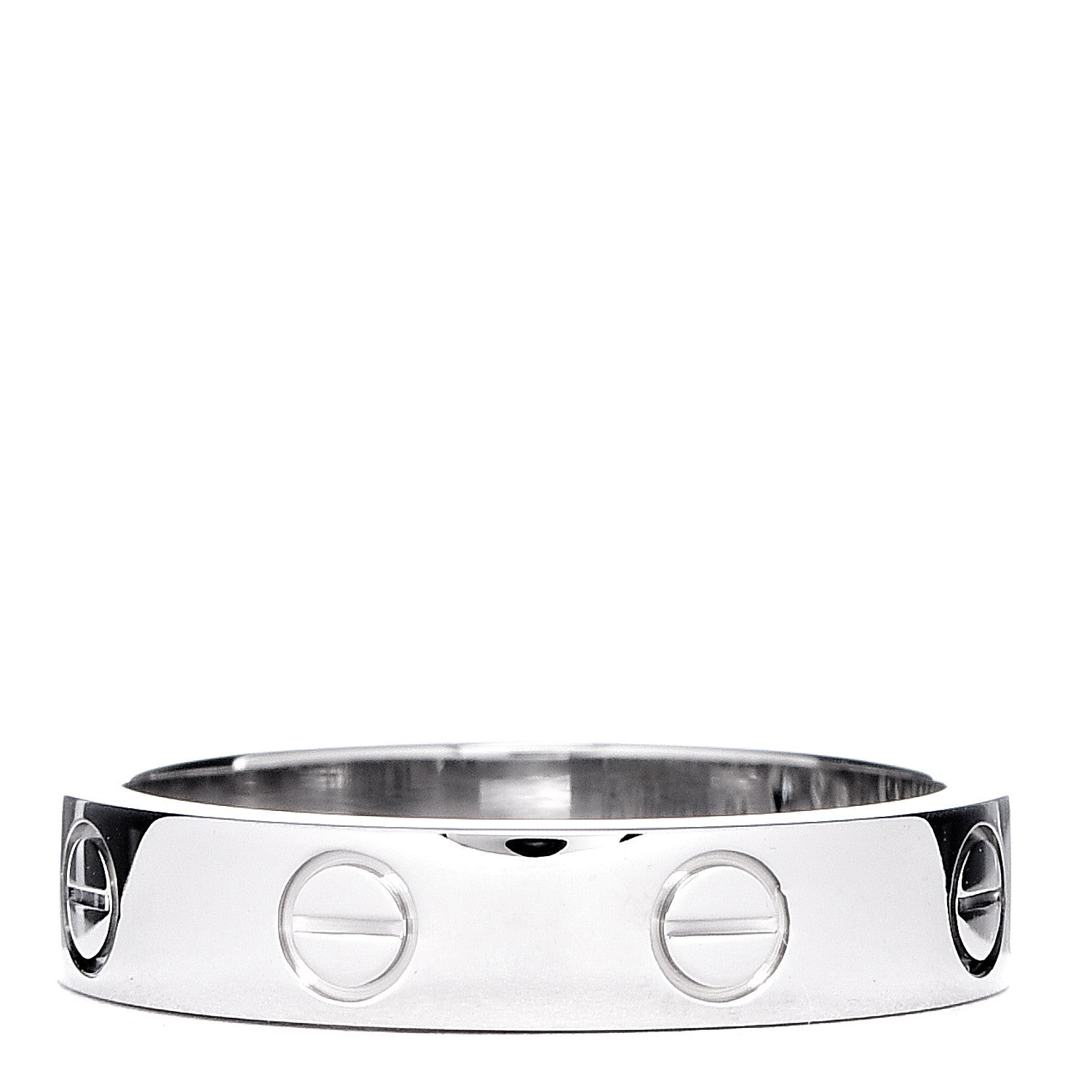 Cartier 18K White Gold Diamond 4mm LOVE Wedding Band Ring 50 5.25 3 of 6