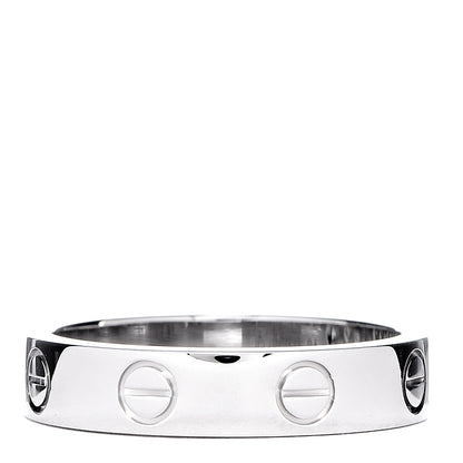 Cartier 18K White Gold Diamond 4mm LOVE Wedding Band Ring 50 5.25 3 of 6