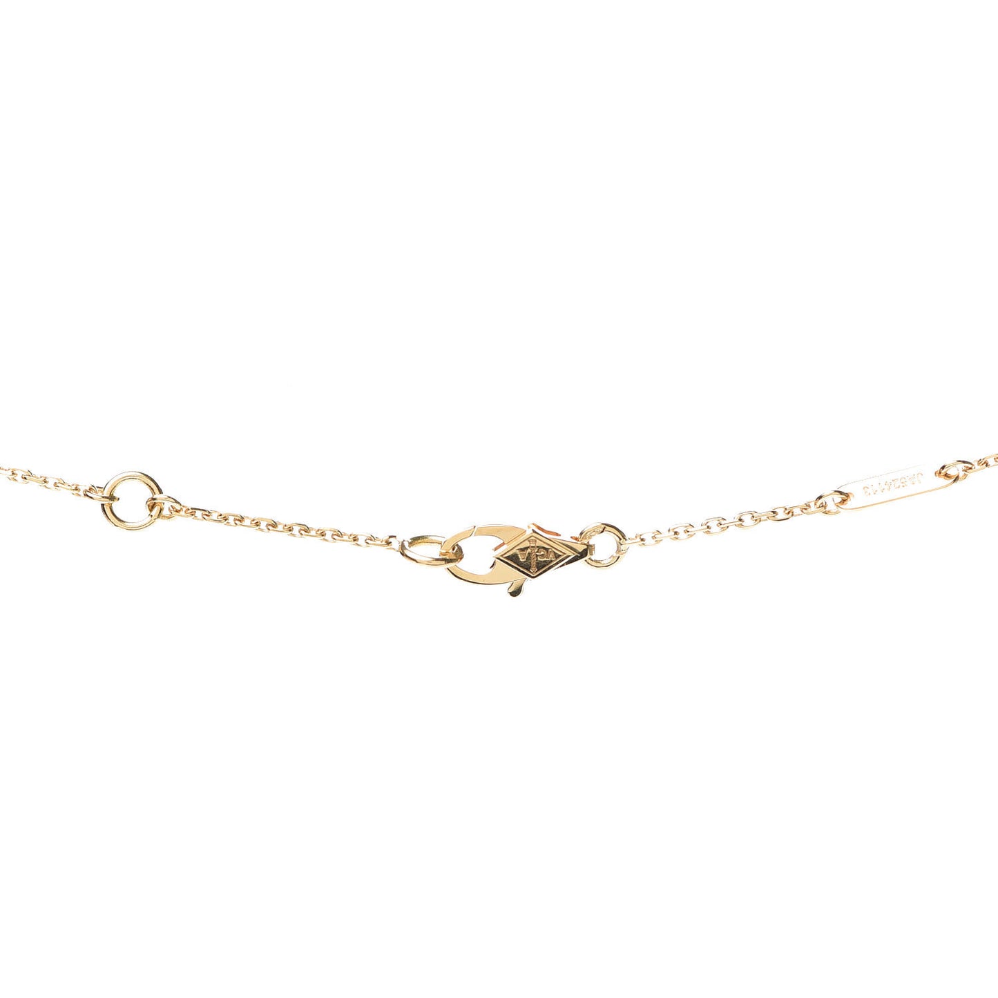 18K Yellow Gold Mother of Pearl Sweet Alhambra Pendant Necklace