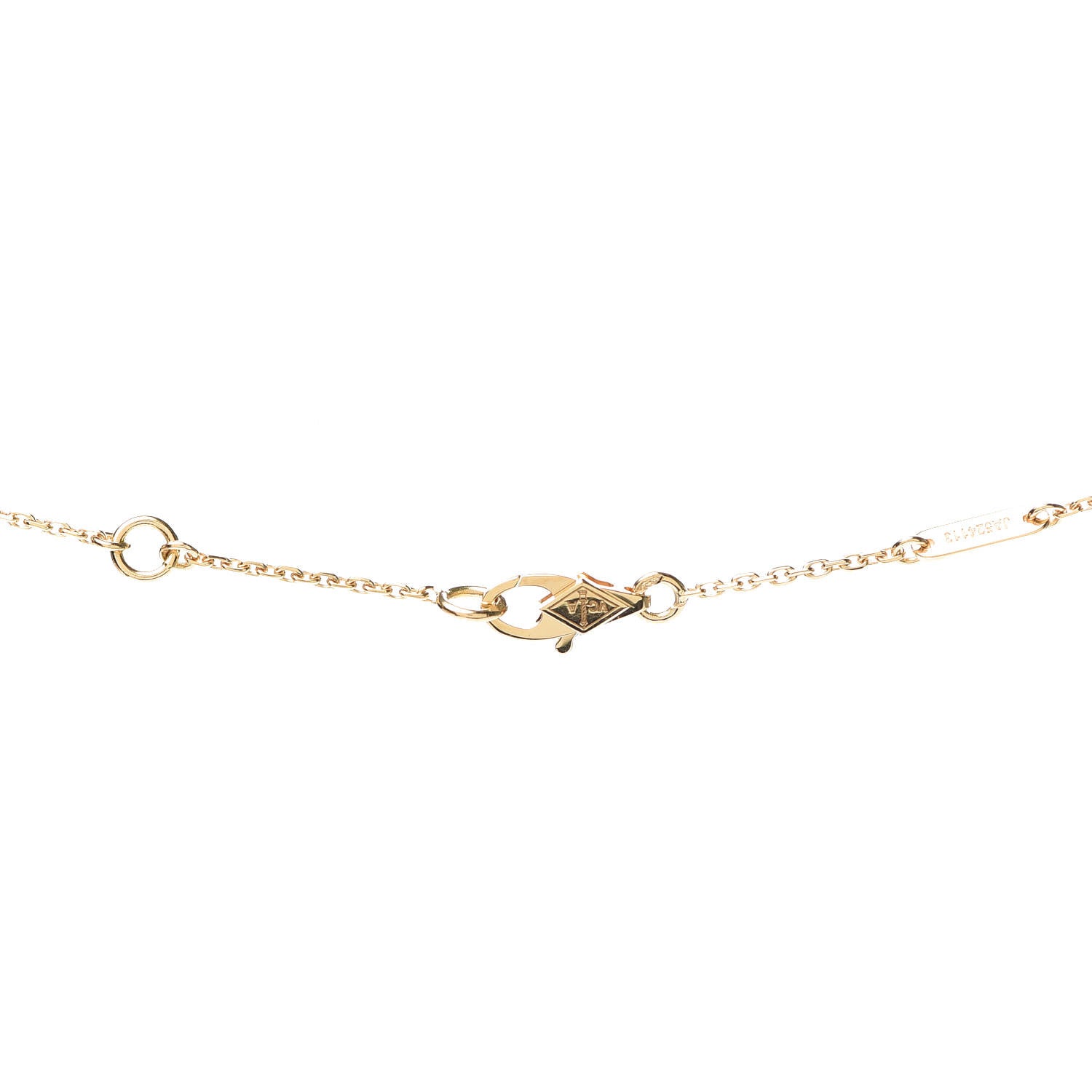 Van Cleef & Arpels 18K Yellow Gold Mother of Pearl Sweet Alhambra Pendant Necklace 4 of 8