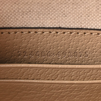 Gucci GG Supreme Monogram Textured Dollar Calfskin Web Mini Ophidia Top Handle Bowler Bag Beige Mystic White Oatmeal 7 of 11