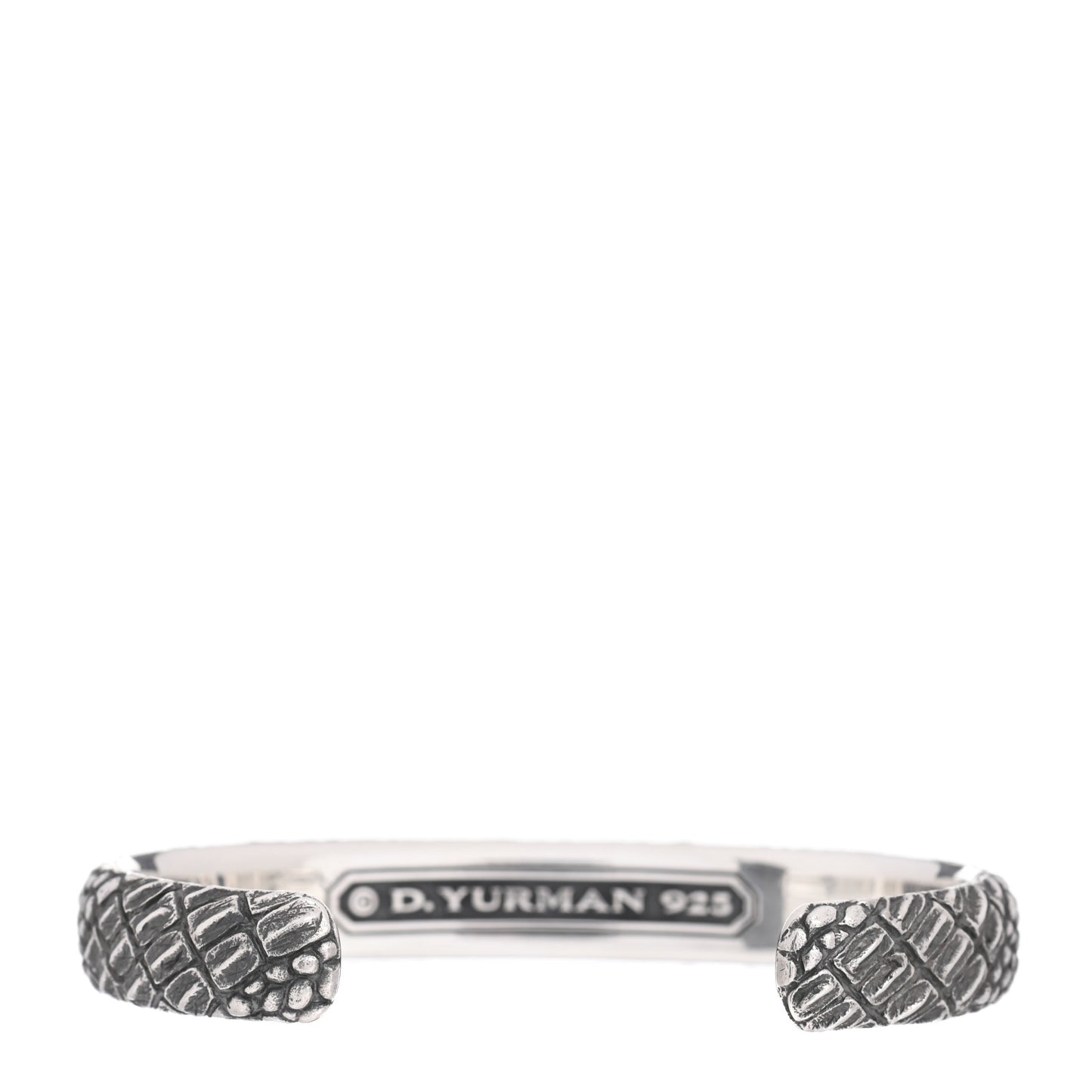 Sterling Silver 10mm Naturals Gator Cuff Bracelet