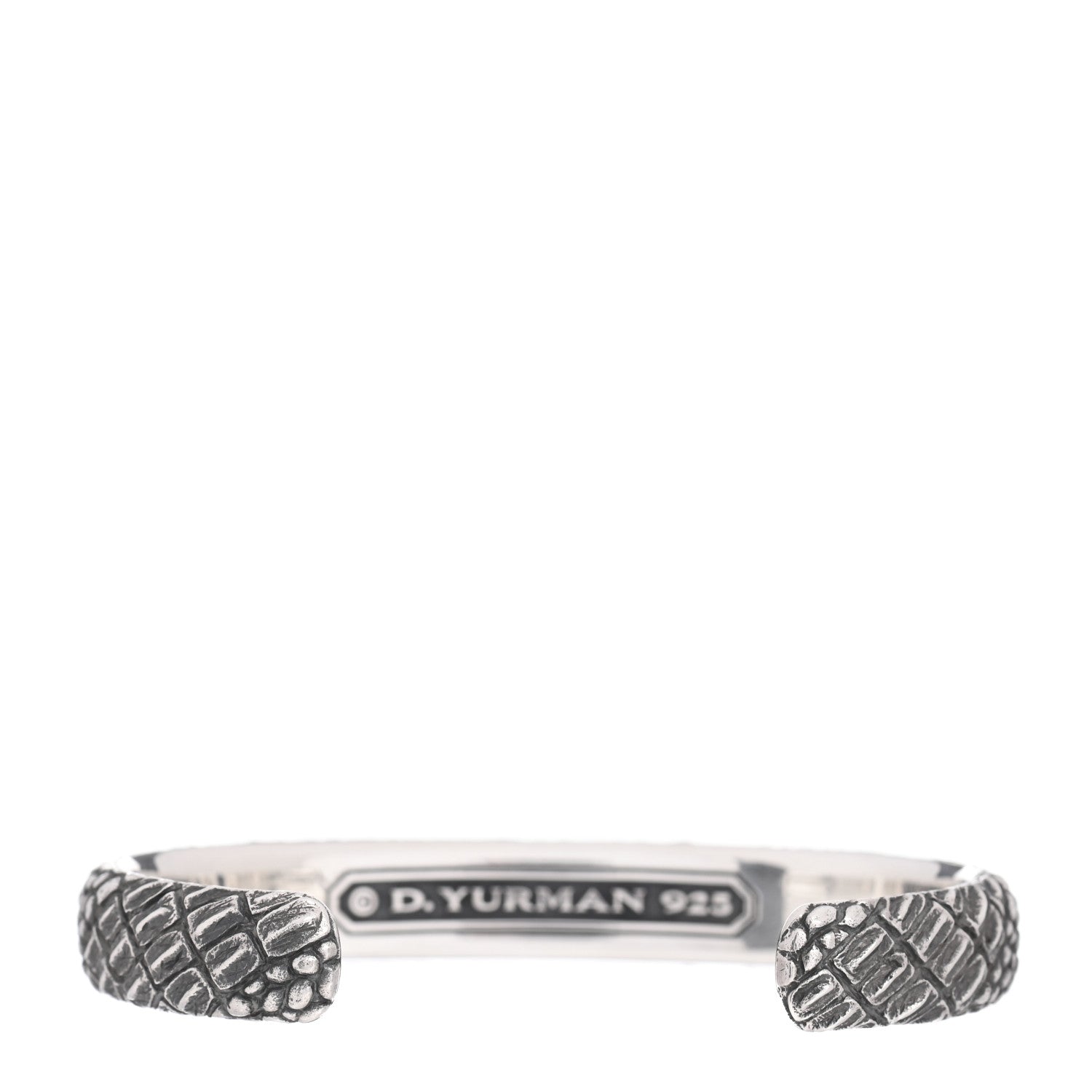 David Yurman Sterling Silver 10mm Naturals Gator Cuff Bracelet 3 of 4
