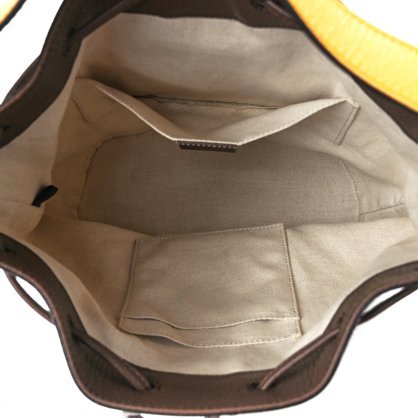 GG Supreme Monogram Neo Vintage Drawstring Bucket Backpack Beige New Acero Crop