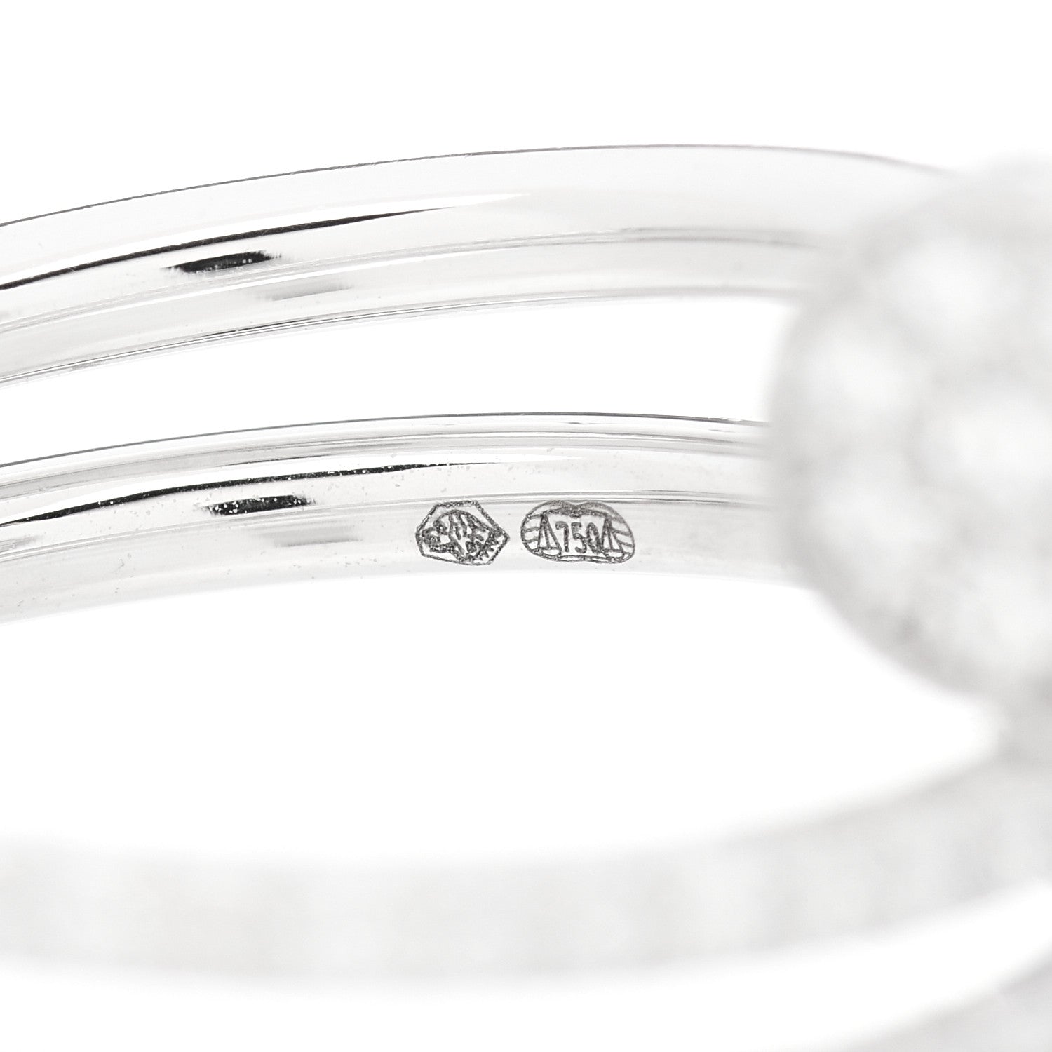 Cartier 18K White Gold Diamond Double Juste Un Clou Paved Ring 51 5.75 4 of 6